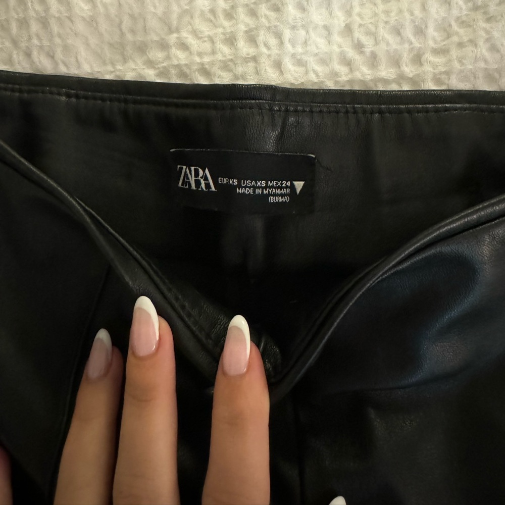 Zara Black Leather Pants